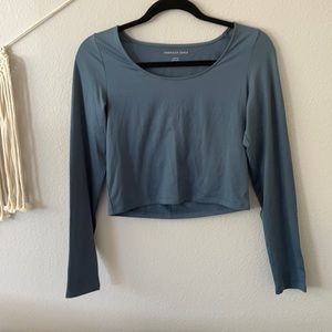 American Eagle Long Sleeve Crop Top